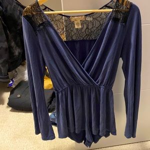 Navy Blue Romper, Designer ‘Band of Gypsies’ super soft and very cute on